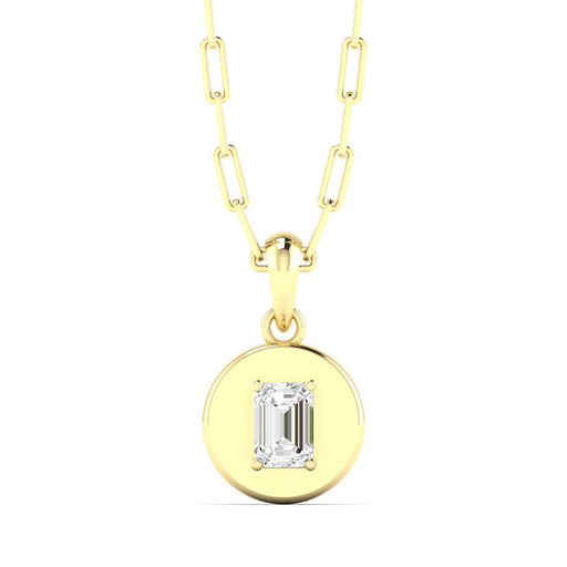 [PEM] Emerald Disc Pendant