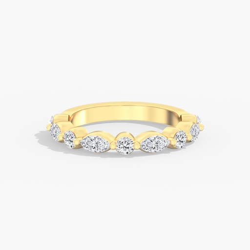 [R329MQBR] Marquise & Round Band