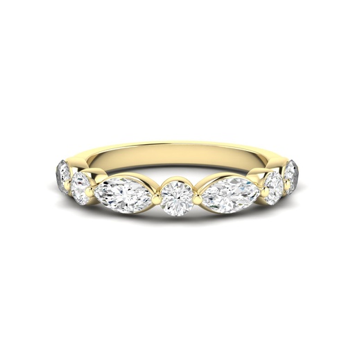 [R329MQBR] Marquise & Round Band