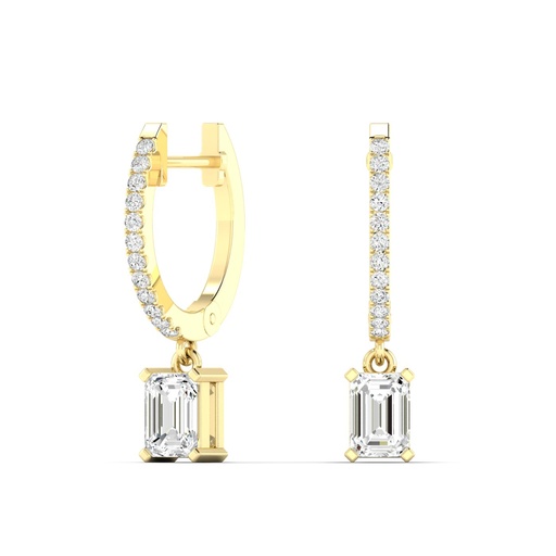 [D99EM] Emerald Droplet Hoops