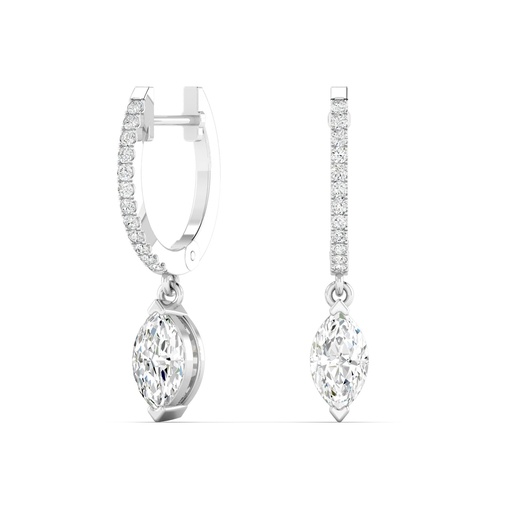 [D102MQ] Marquise Droplet Hoops