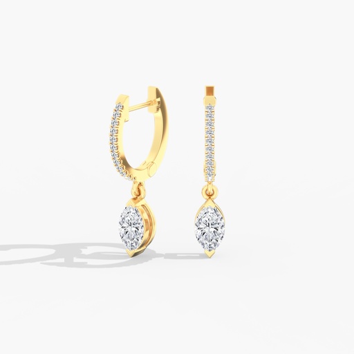 [D102MQ] Marquise Droplet Hoops