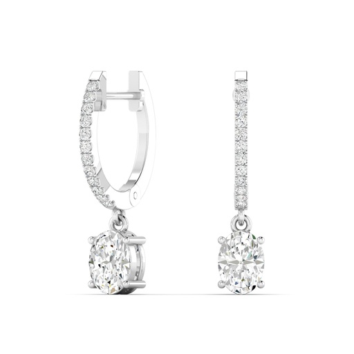 [D98OV] Oval Droplet Hoops