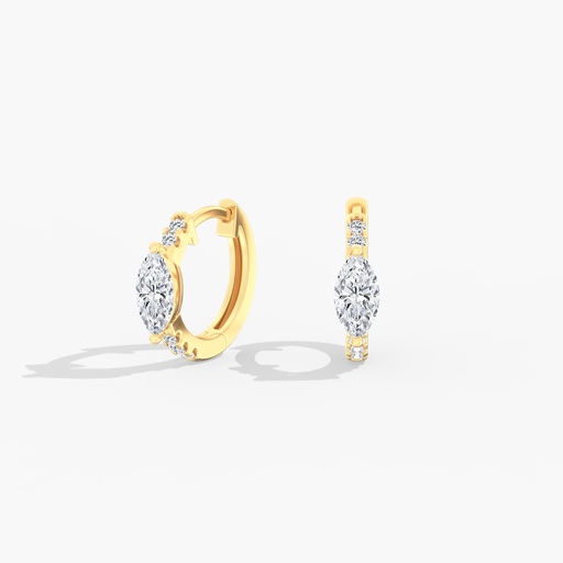 [E112MQ] Dainty Marquise Huggies