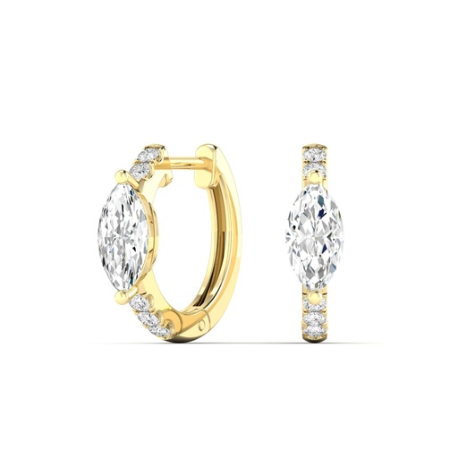 [E112MQ] Dainty Marquise Huggies