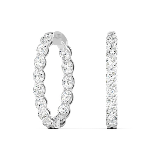 [EHOV90] Double Oval Hoops 6.00ctw