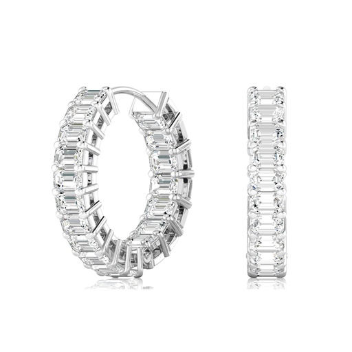 [EMH] Inside Out Emerald Hoops 3.00ctw