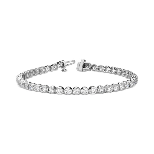 [B100] Round Basket Tennis Bracelet