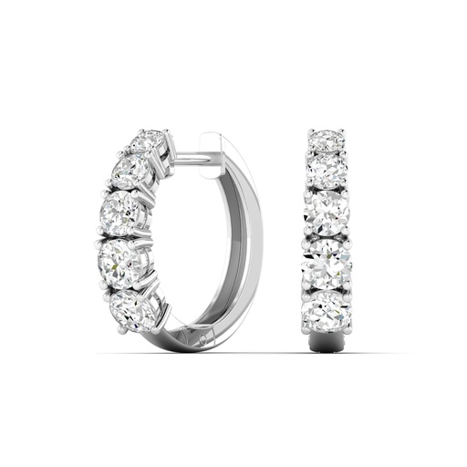 [EH105] Graduated Hoops Round 2.00ctw