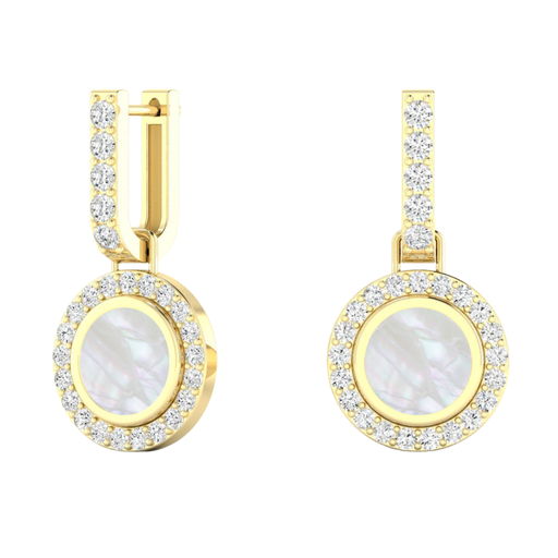 [E1081DMOP] Mother of Pearl Detachable Earrings