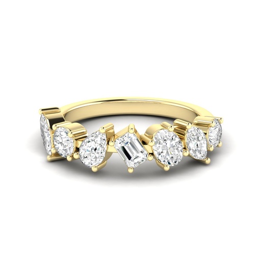 [7F] 7 Stone Multi Shape Band
