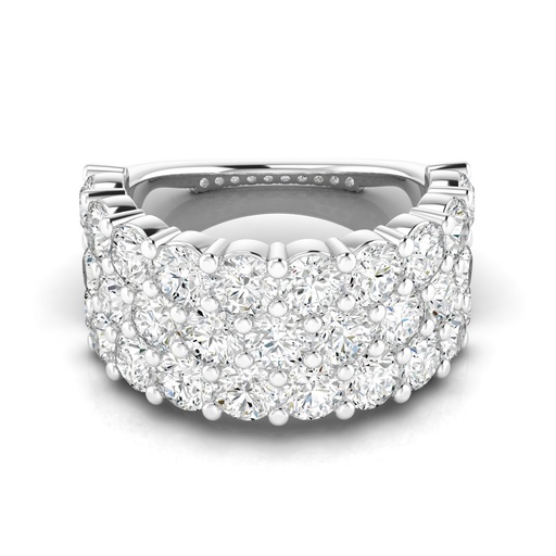 [3RH] Grand Three Row Half Band 5.00ctw