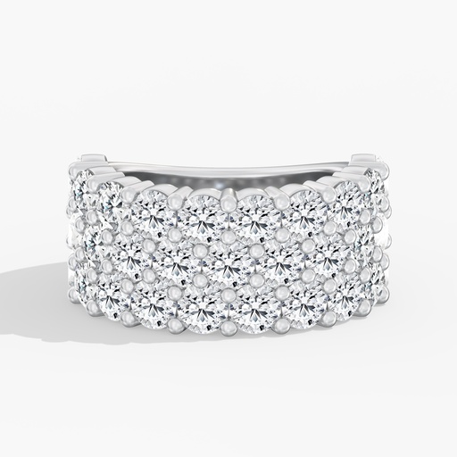 [3RH] Grand Three Row Half Band 5.00ctw