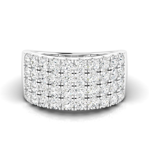 [R167] Four Row Statement Band 2.00ctw