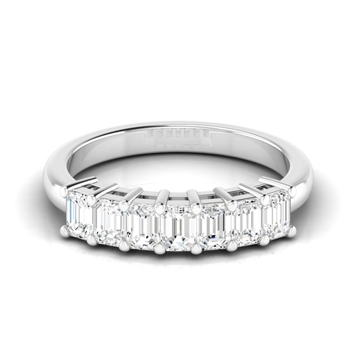 [7EM] Seven Stone Emerald Band