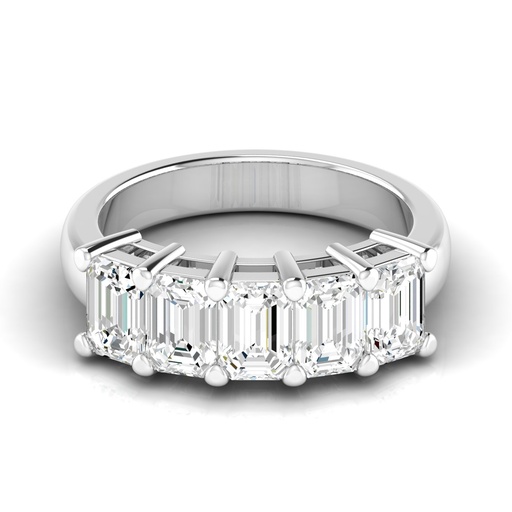 [5EM] Five Stone Emerald Band