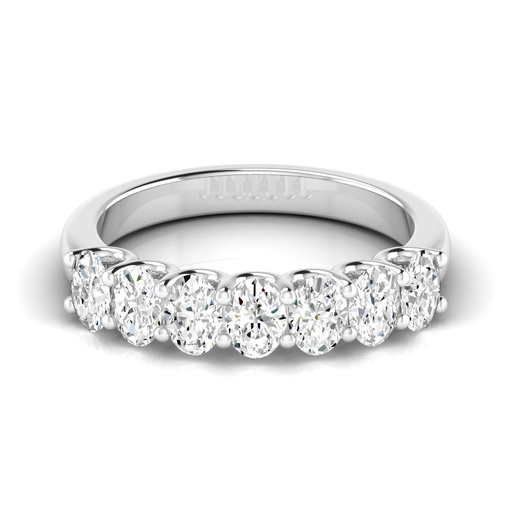 [7OVU] Seven Stone Oval Band U Shape