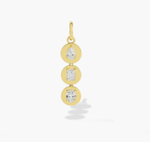 [E291] Disc Drop Earrings