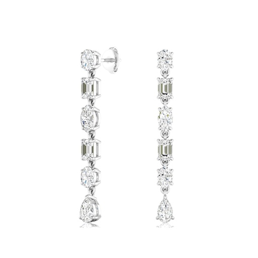 [EF057] Multi Shape Drop Earrings
