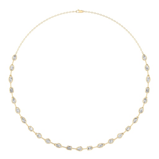 [NF38] Multi Shape Tennis Necklace