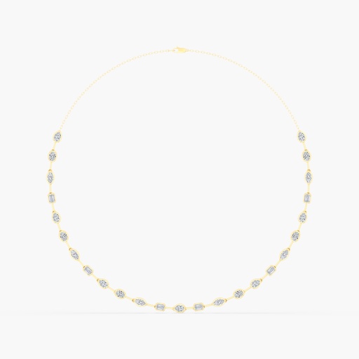 [NF38] Multi Shape Tennis Necklace