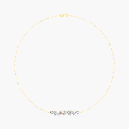 [N0F] Multi Shape Bar Necklace
