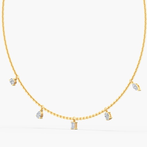 [N46FAN] Multi Shape Droplet Necklace