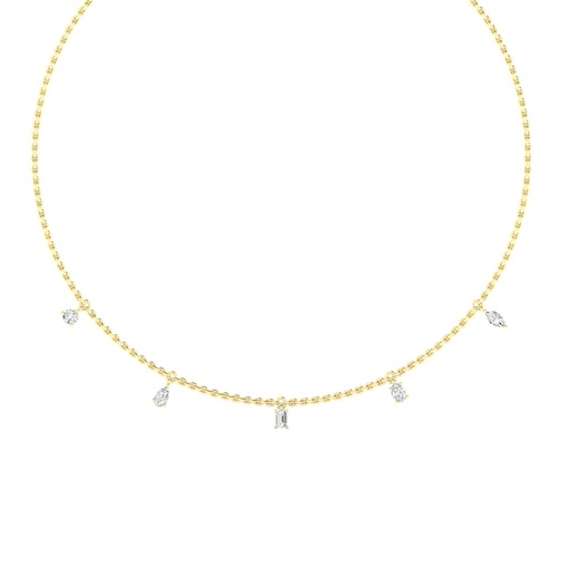 [N46FAN] Multi Shape Droplet Necklace