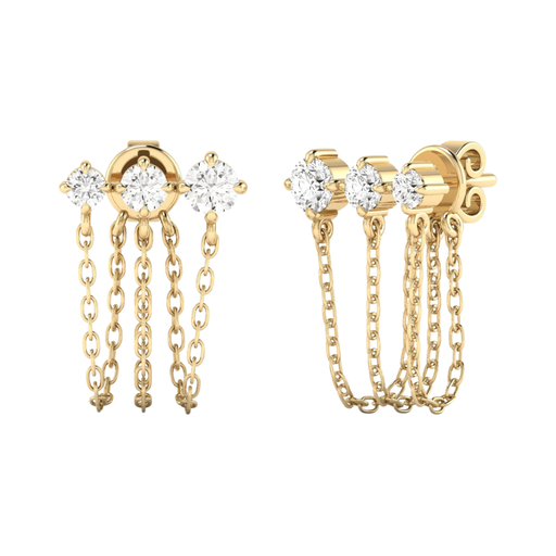 [E54ST] Starlight Triple Chain Stud