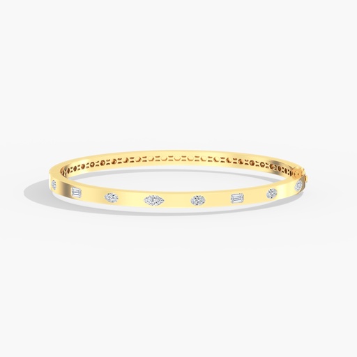 [FBG100] Small Multi Shape Inlay Bangle