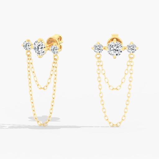 [E15ST] Starlight Bar Chain Studs