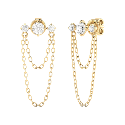 [E15ST] Starlight Bar Chain Studs