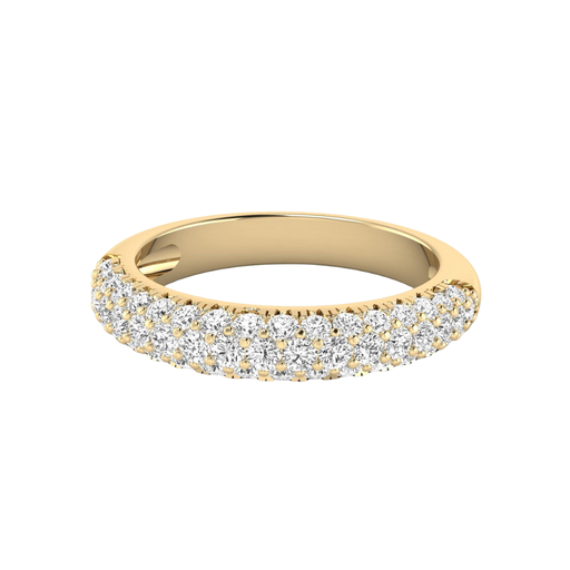 [R589] Domed Pave Half Band