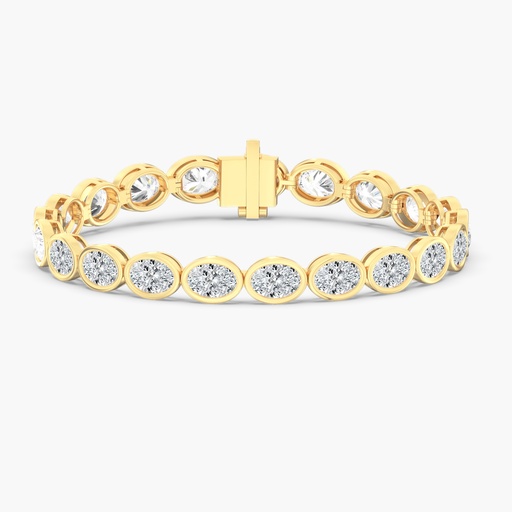 [EWBOV] East West Oval Bezel Tennis Bracelet
