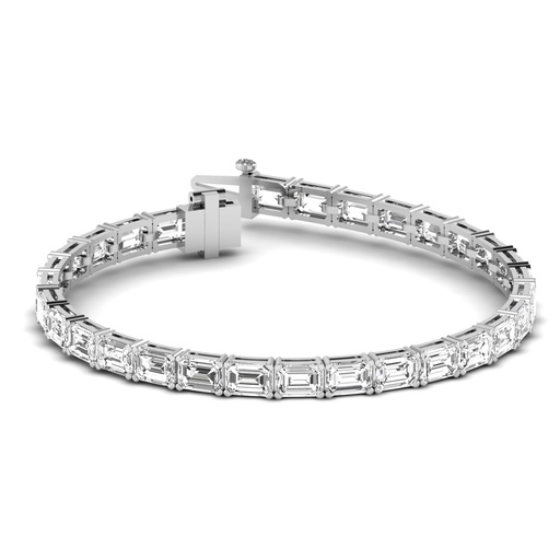 [BEM2] East West Emerald Cut Tennis Bracelet
