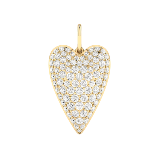 [P60] Domed Pave Heart Charm