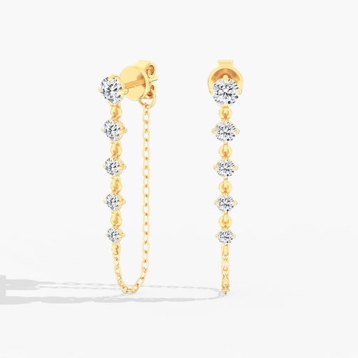 [E61ST] Starlight Graduated Dangle Earrings