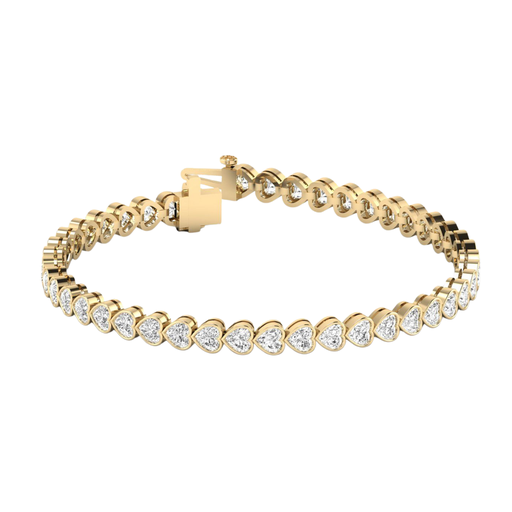 [BHS] East West Heart Bezel Tennis Bracelet