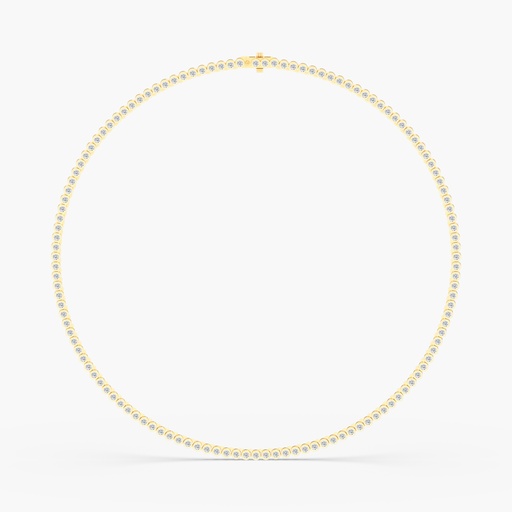 [N96] Bezel Tennis Necklace