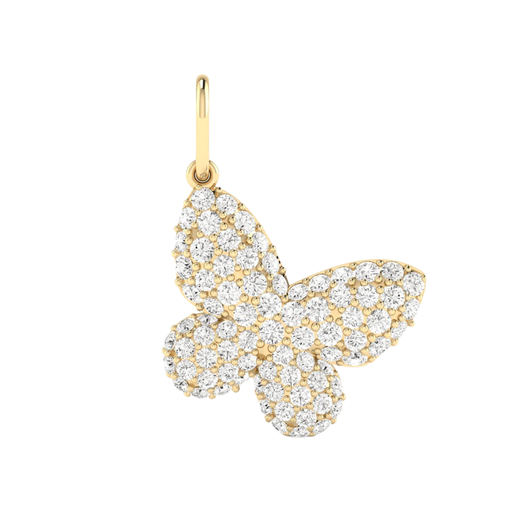 [P48] Domed Pave Butterfly Charm