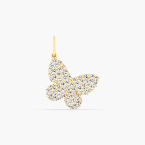[P48] Domed Pave Butterfly Charm