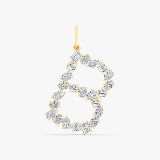 [P45B] Multi Shape Letter "B" Charm 