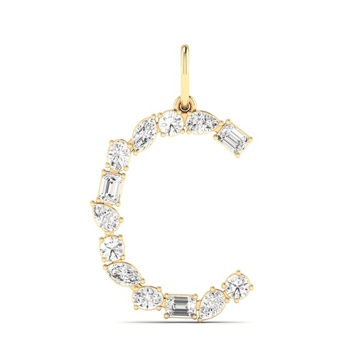 [P45C] Multi Shape Letter "C" Charm  