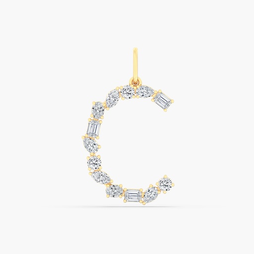[P45C] Multi Shape Letter "C" Charm  