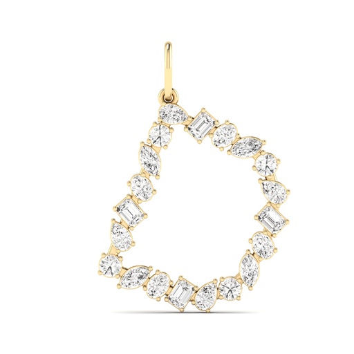 [P45D] Multi Shape Letter "D" Charm 