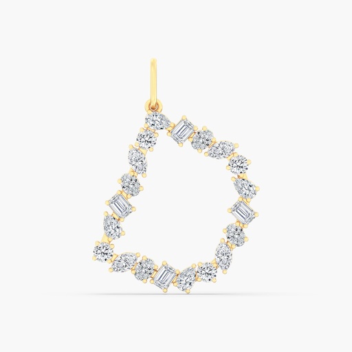 [P45D] Multi Shape Letter "D" Charm 