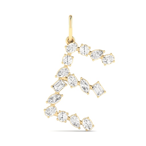 [P45E] Multi Shape Letter "E" Charm