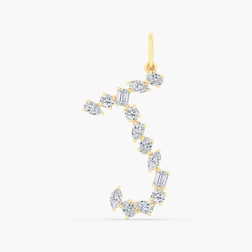 [P45J] Multi Shape Letter "J" Charm 