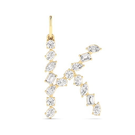 [P45K] Multi Shape Letter "K" Charm 