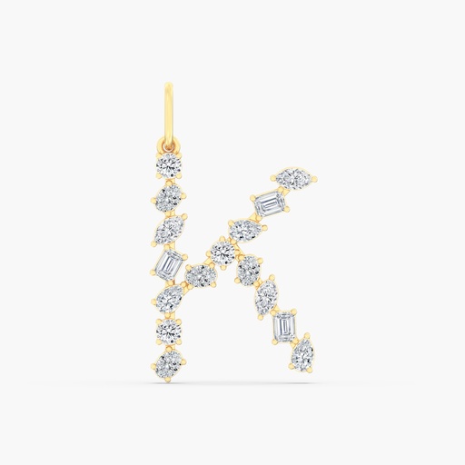 [P45K] Multi Shape Letter "K" Charm 